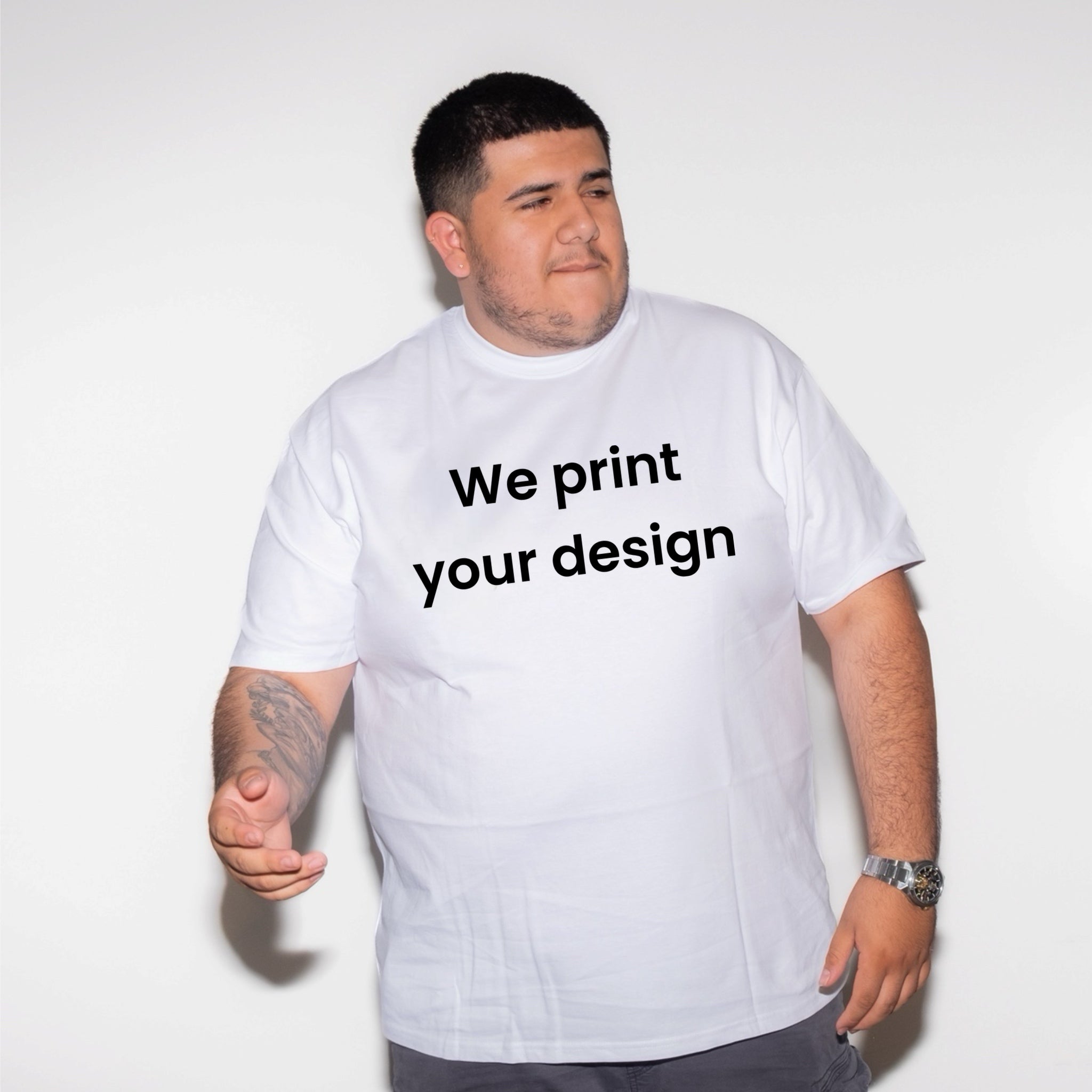 Custom design detail on Dad's Day GUGA t-shirt, high quality printing